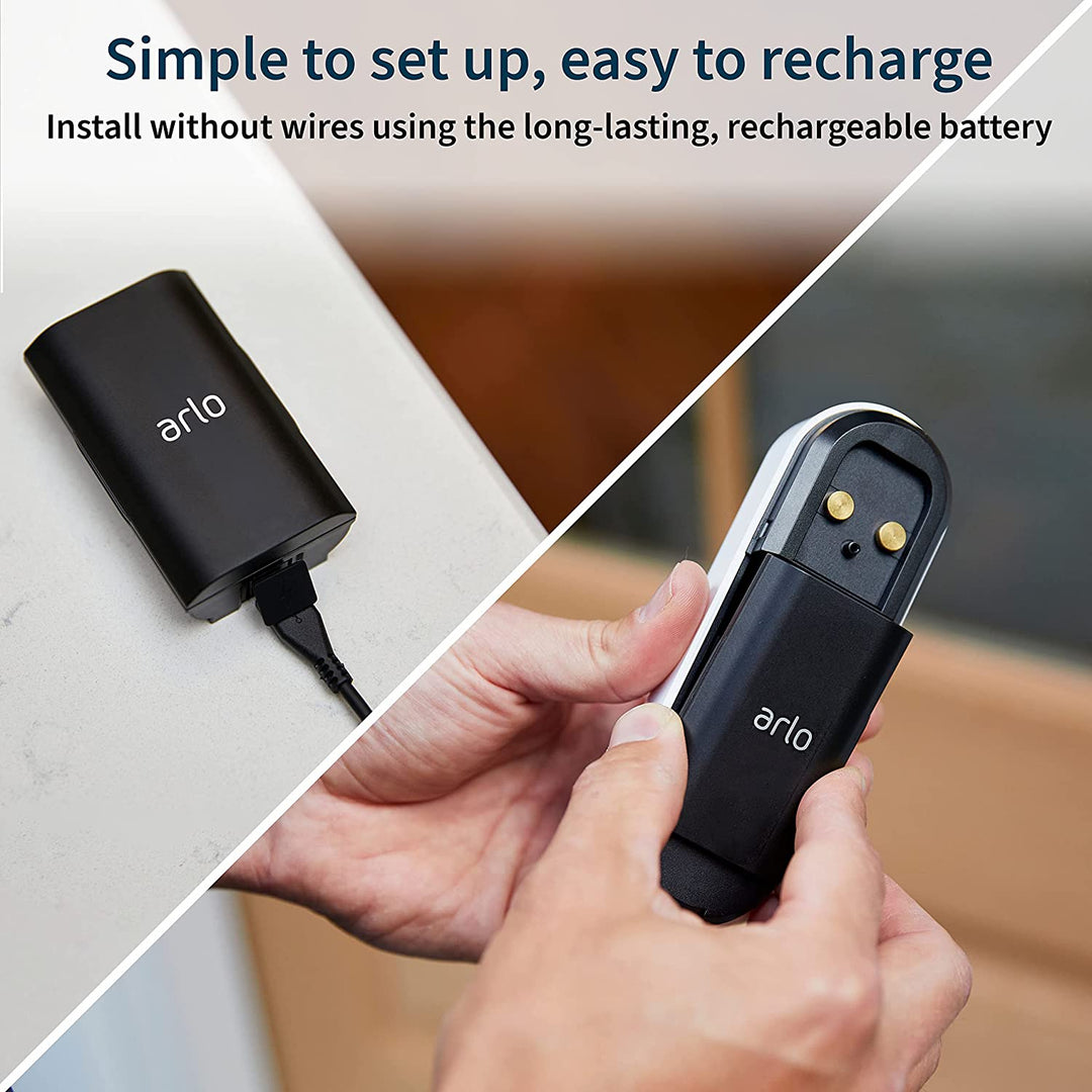 Arlo Essential WI-Fi Smart Video Doorbell - White