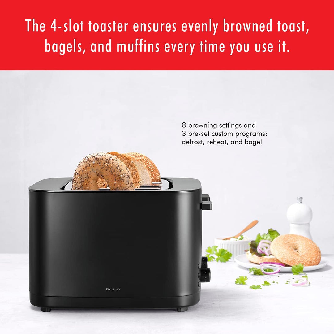 Zwilling Enfinigy 4 Slice Cool Touch Toaster - Black