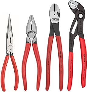 Knipex Cobra Set of 4 pieces including 1 cutting pliers and 1 spout clamp