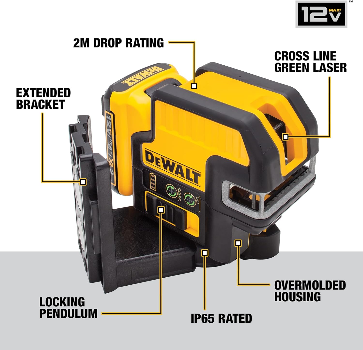 Dewalt 12V Cross Line Laser - Green