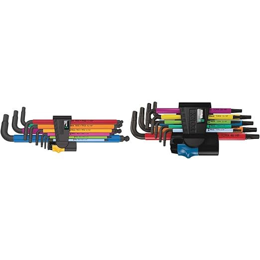 Wera 950/9 Hex-Plus Multicolour Imperial 2 L-Key Set - 9 Pieces