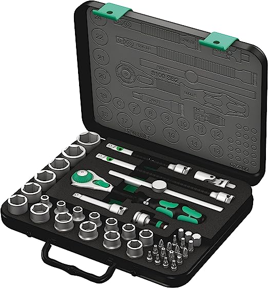 Wera 8100 SB 2 Zyklop Jeu de 43 clés à cliquet métriques 3/8