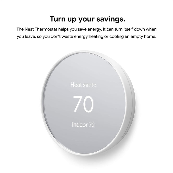 Nest Smart Programmable Wifi Thermostat - Snow