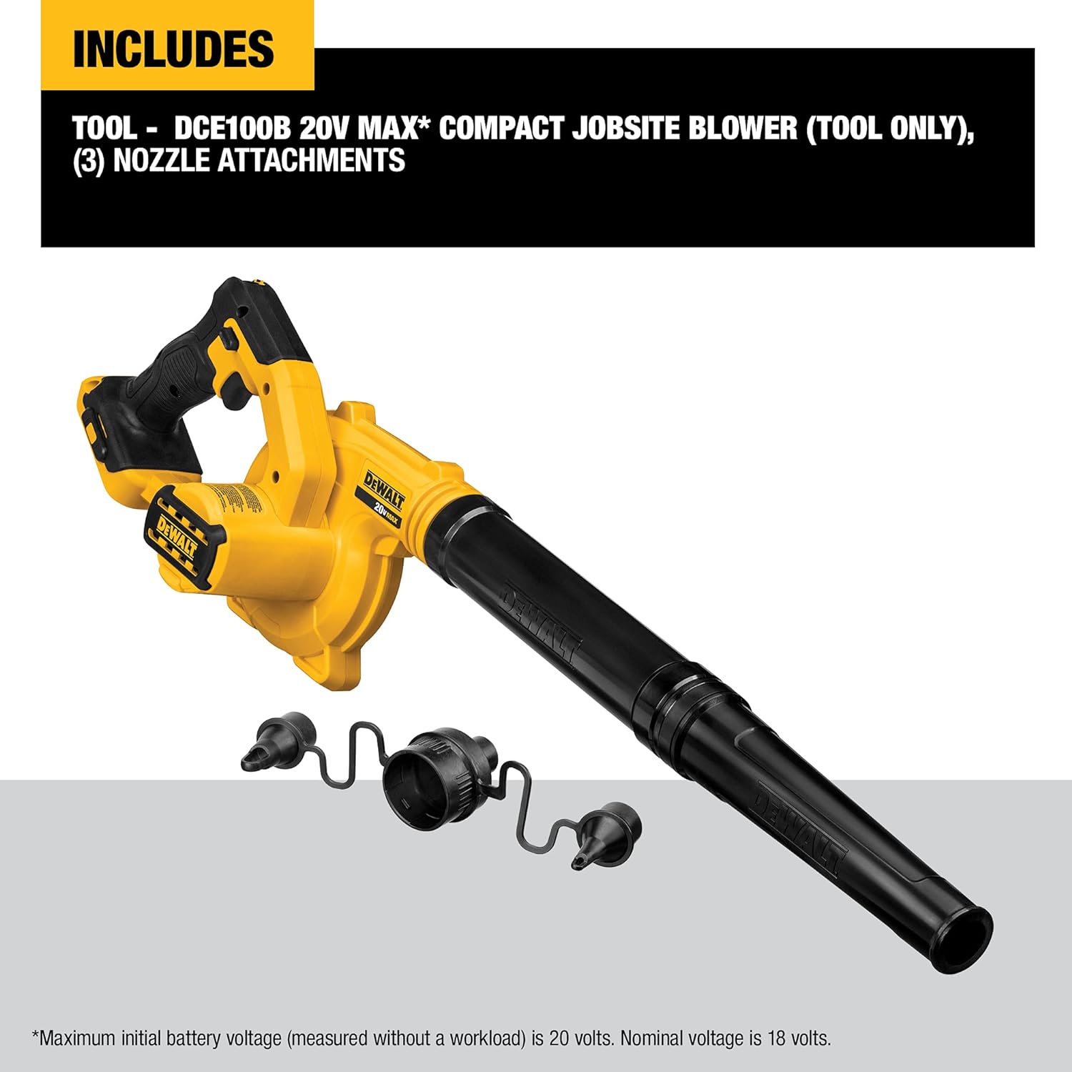 Souffleur Dewalt 20 V Max pour chantier, outil compact uniquement