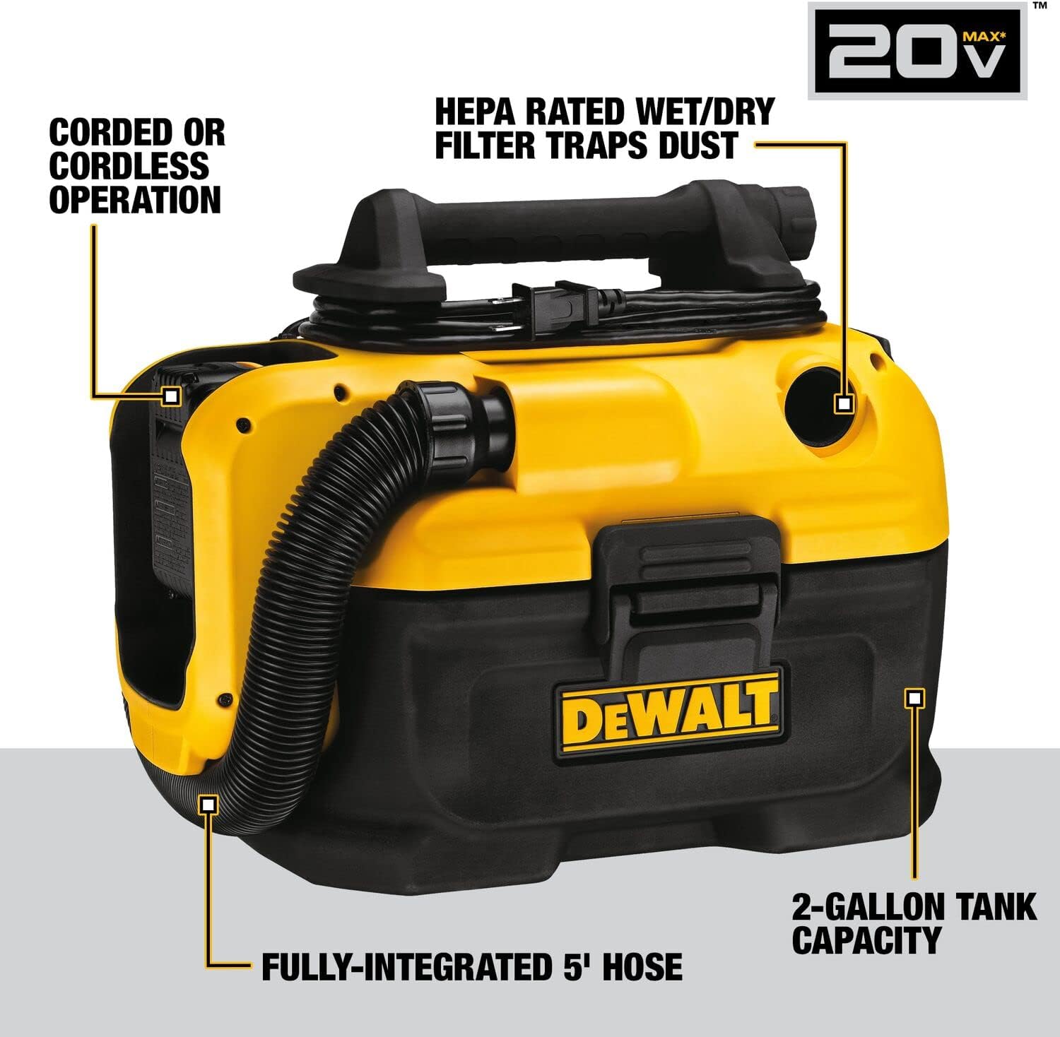 Aspirateur sans fil Dewalt 18V/20 MAX