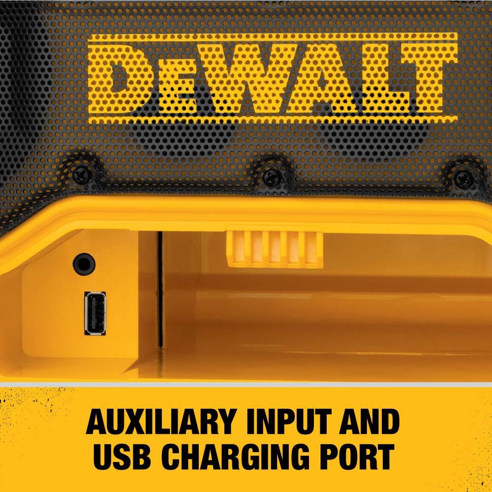 Radio portative et chargeur de batterie Dewalt 20 V Max avec Bluetooth