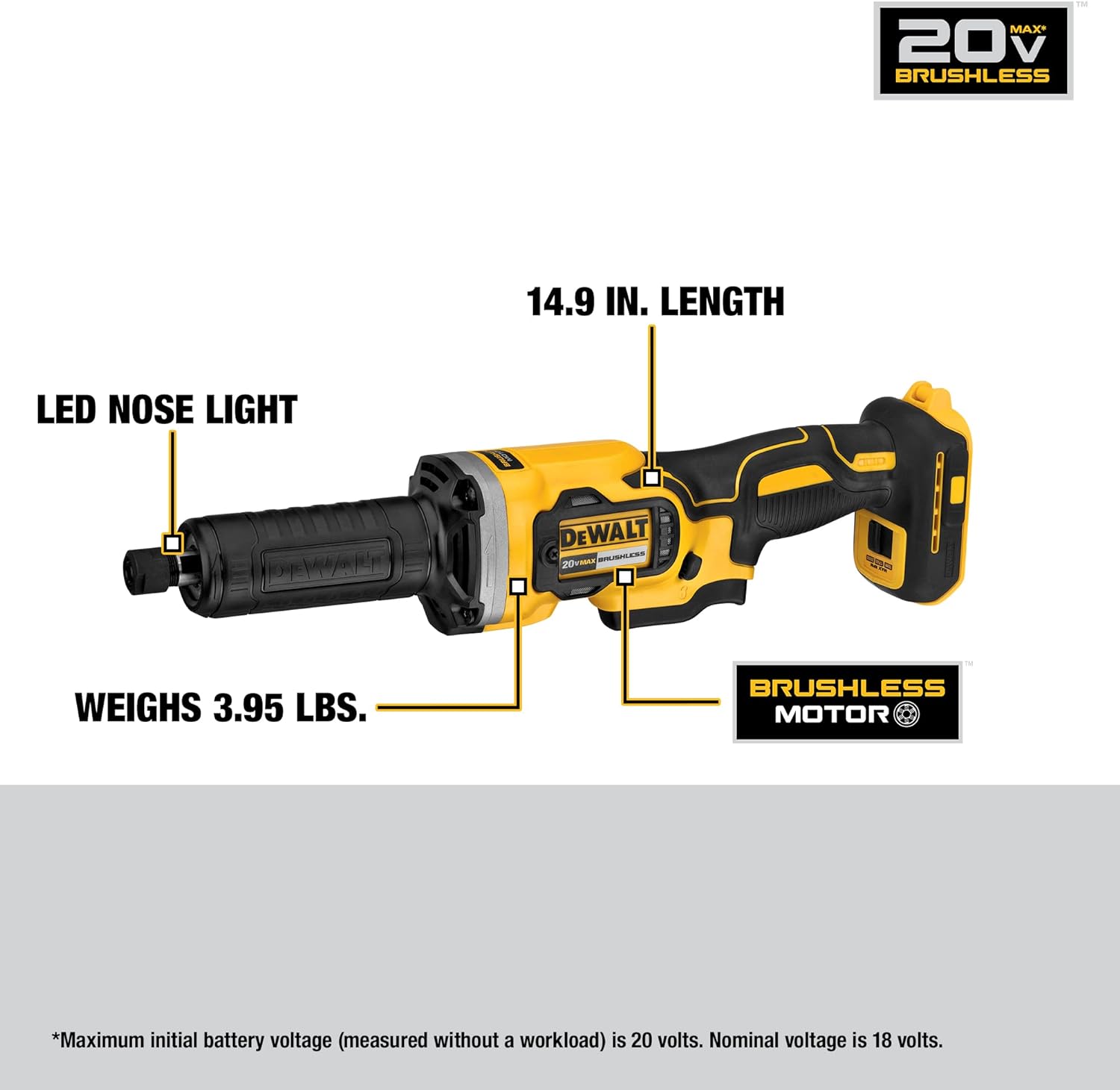 Dewalt 20V MAX XR Variable 3-Speed Die Grinder- Tool Only