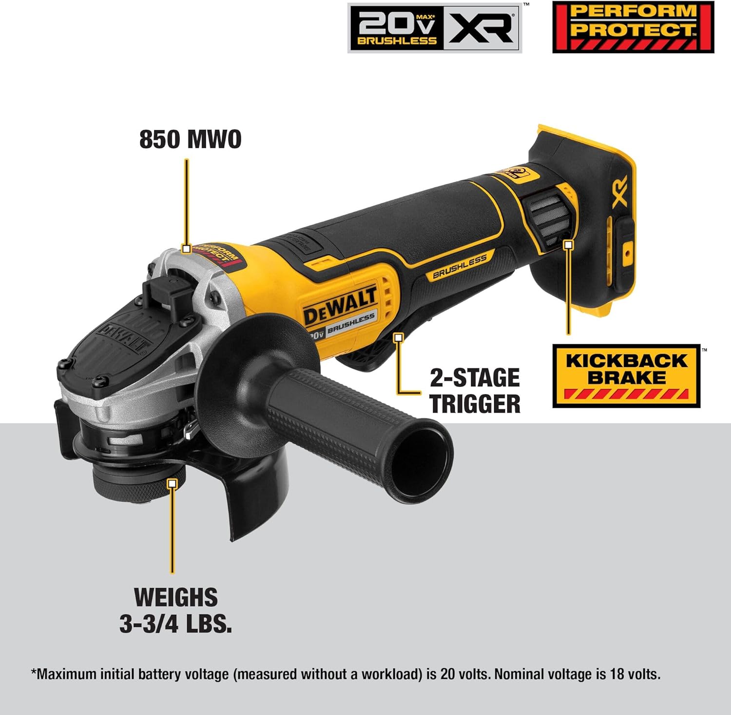 Meuleuse d'angle Dewalt sans balais de 1,5 pouces
