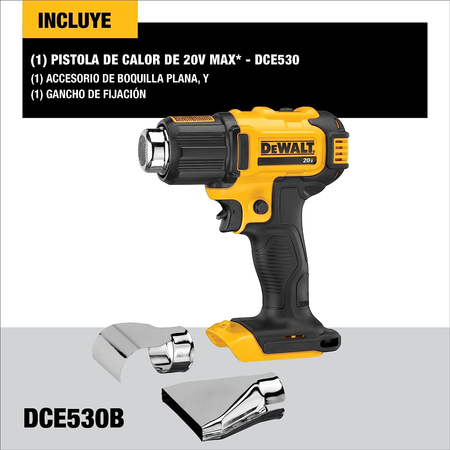 Pistolet thermique sans fil Dewalt 20 V Max, outil uniquement