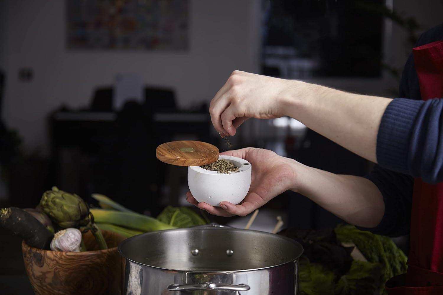 Pot à sel en béton Bérard - Blanc