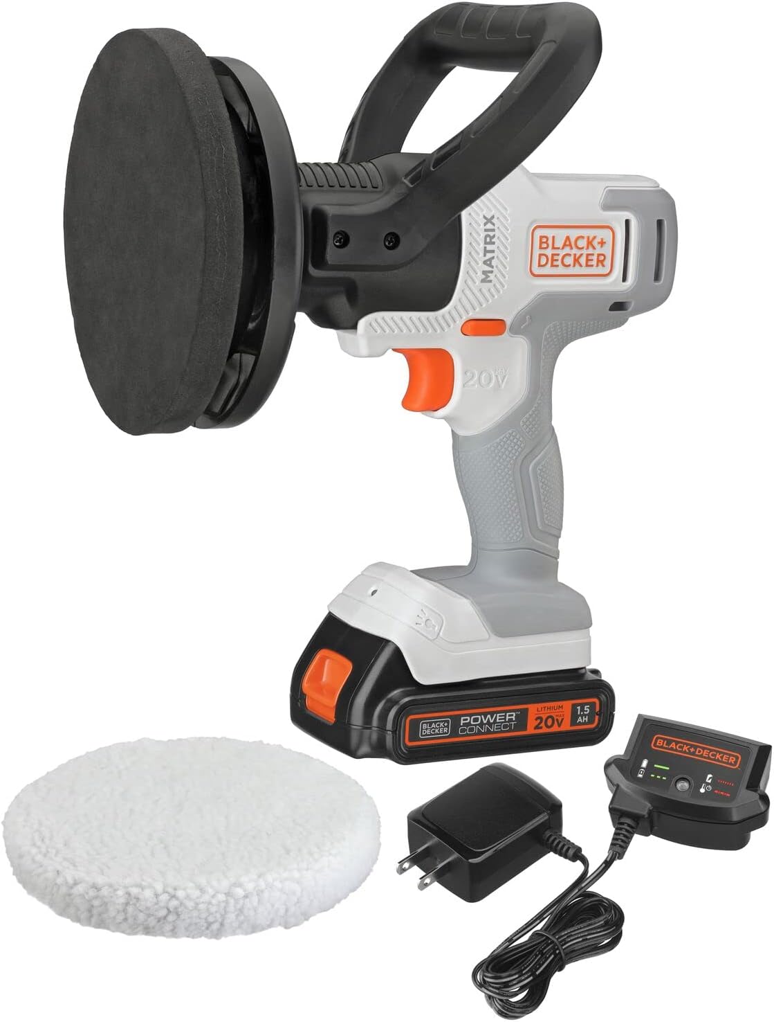 Kit tampon Black & Decker Matrix 20V Max - Blanc