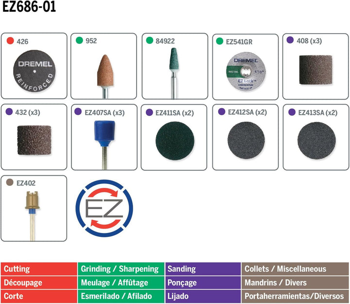 Bosch Dremel EZ Lock Sanding and Grinding Kit