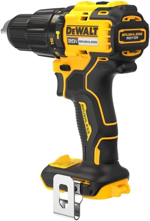 Dewalt 20V Max Brushless 1/2" Compact Cordless Hammer Drill with Ratcheting Chuck - Outil seul
