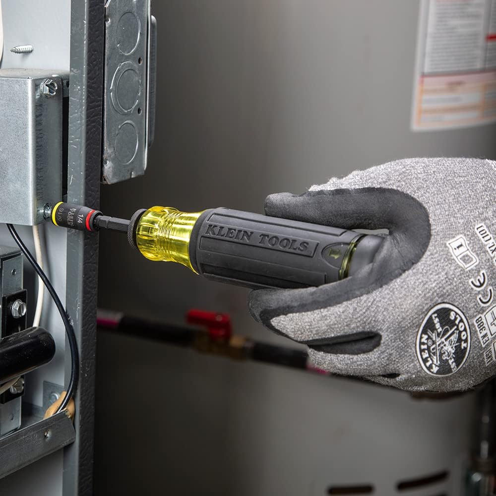 Klein Tools 14 in 1 Adjustable Screwdriver with Flip Socket