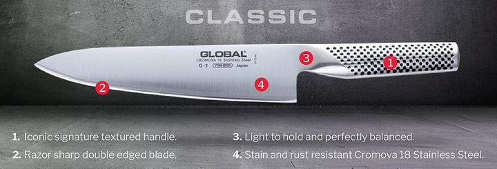 Global Knives 7" Hollow Ground Vegetable Knife - Silver