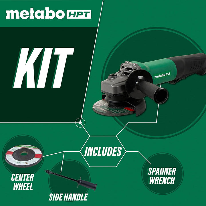 Metabo HPT 4.5" Angle Grinder with Paddle Switch