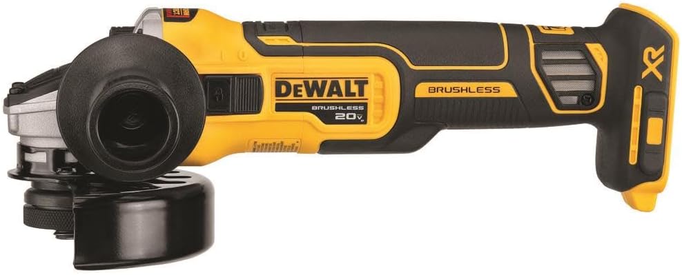 Dewalt 20V Max XR 4.5 in. Meuleuse d'angle à interrupteur coulissant avec frein anti-recul