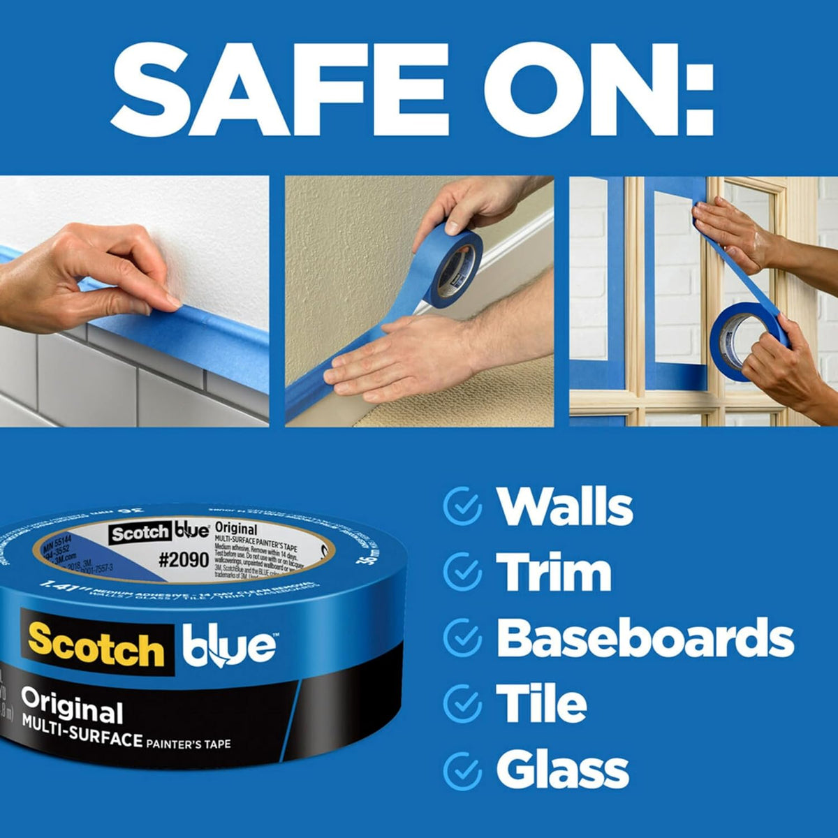 ScotchBlue Multi-Surface Painter Tape 48 mm - 3 rouleaux
