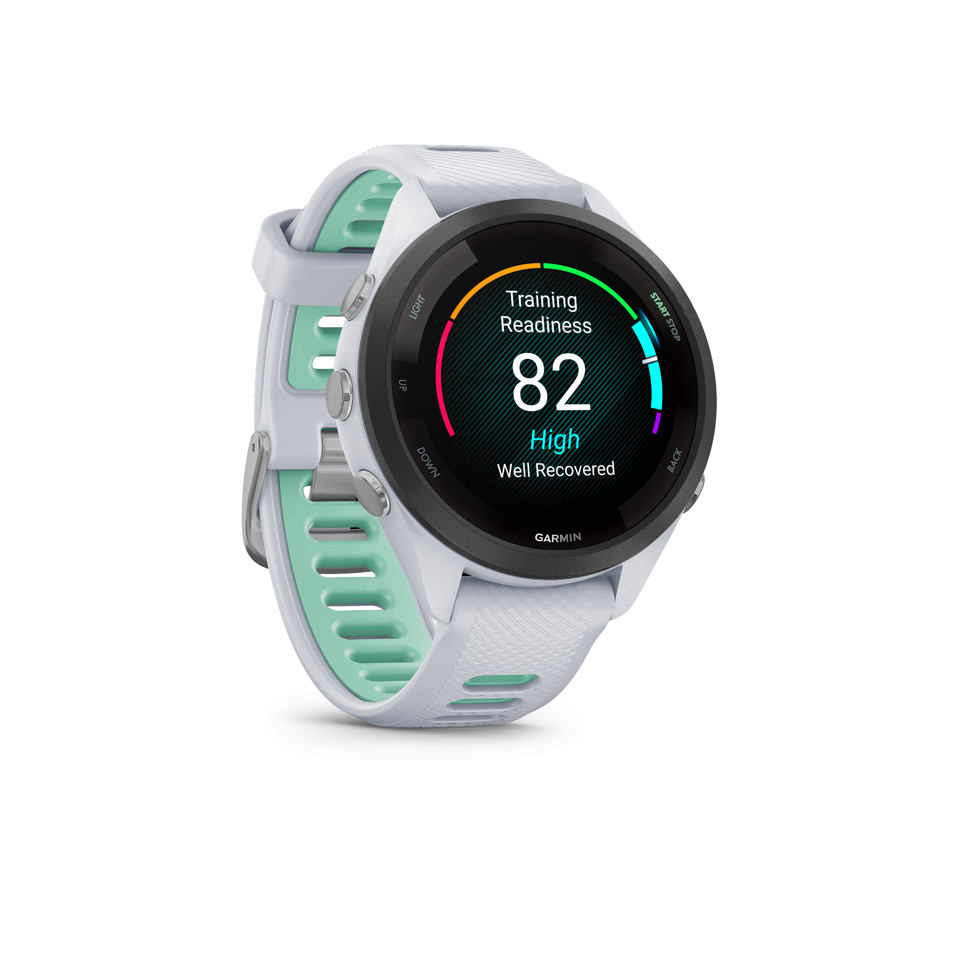 Garmin Forerunner265s Smartwatch - Whitestone & Neo Tropic