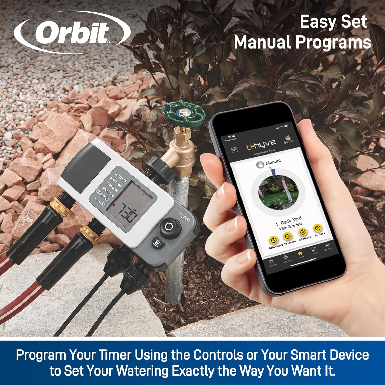 Orbit B-hyve XD 4-Port Smart Hose Watering Timer (minuteur d'arrosage intelligent)