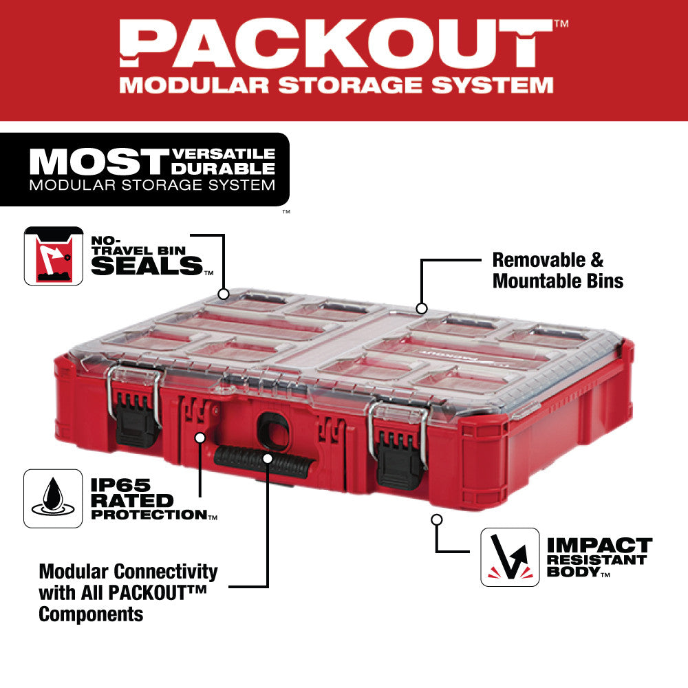 Milwaukee PACKOUT Organisateur de chantier modulaire à usage intensif