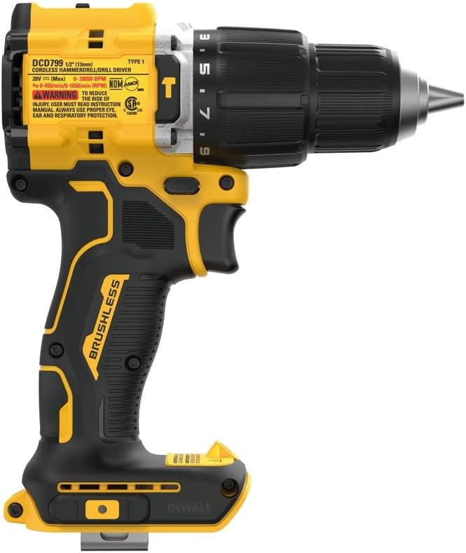 Dewalt 1/2" Max Atomic 20V Lithium-Ion Brushless Cordless hammer Drill - Outil seulement