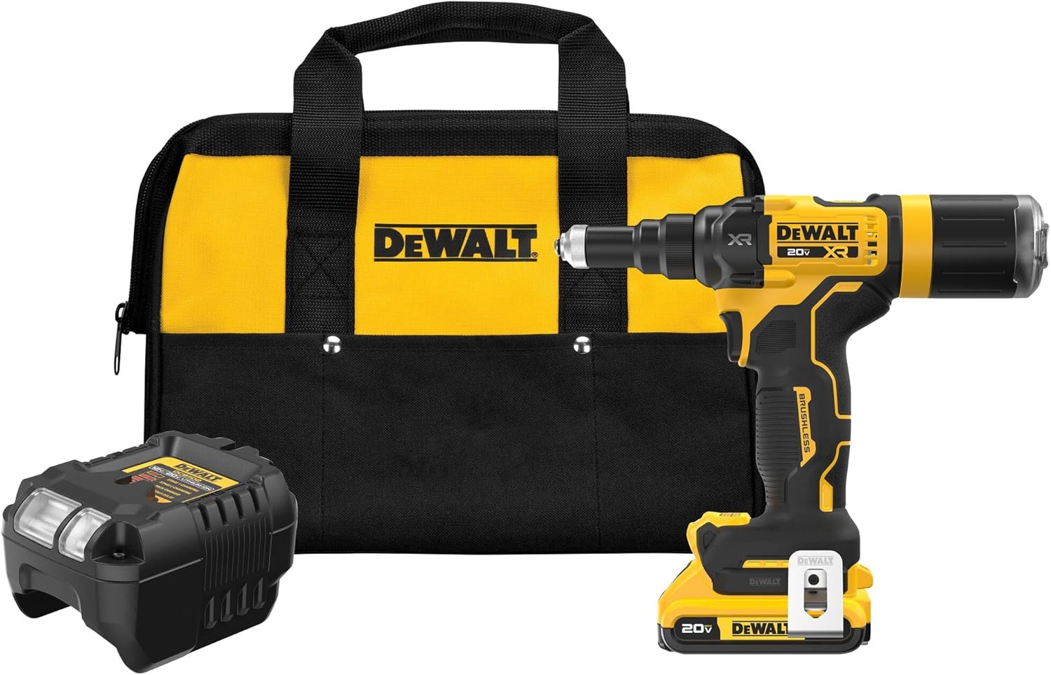 Dewalt 3/16" 20V Max XR Brushless Cordless Rivet Tool Kit