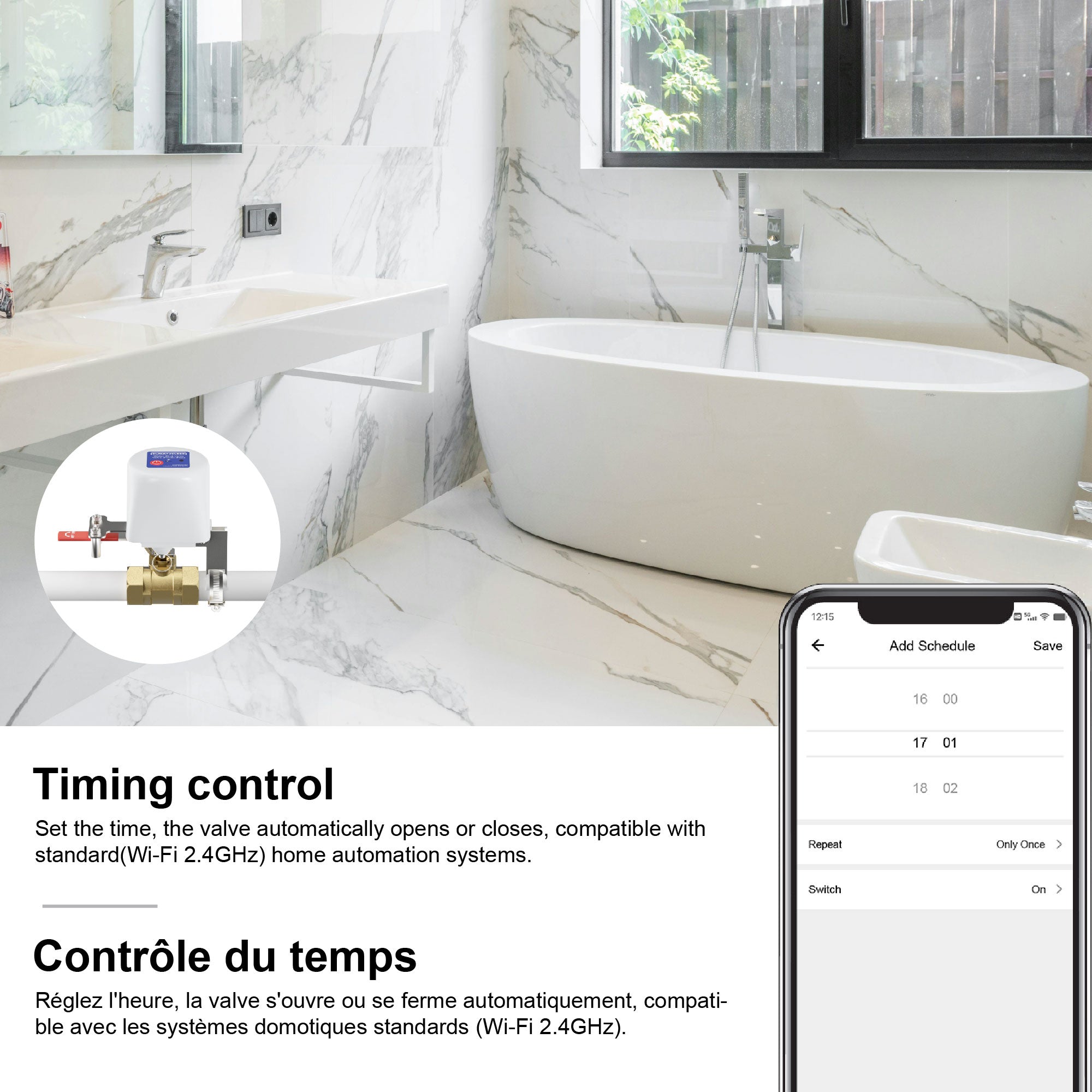 Contrôleur de vanne Wi-Fi intelligent Black & Decker