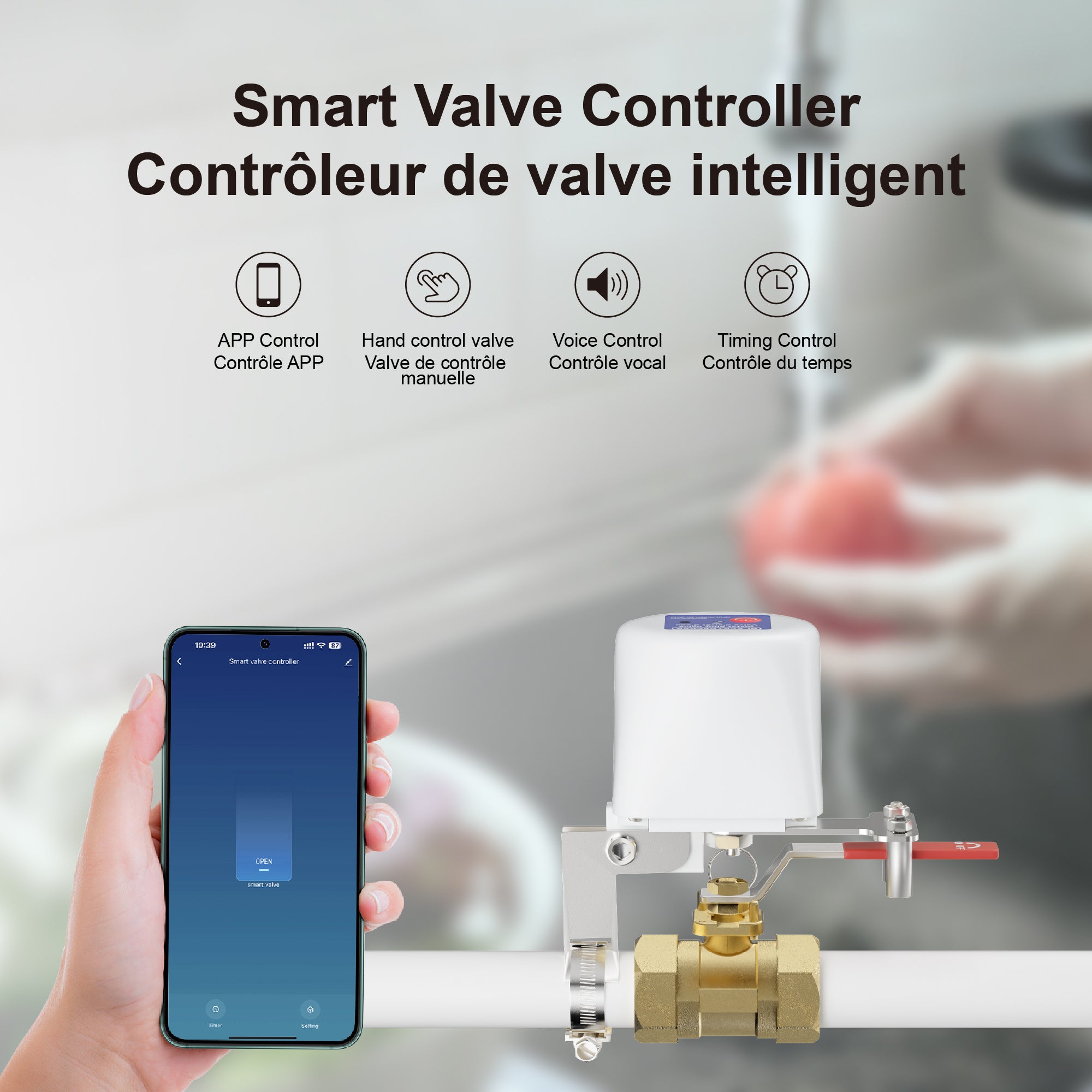 Contrôleur de vanne Wi-Fi intelligent Black & Decker