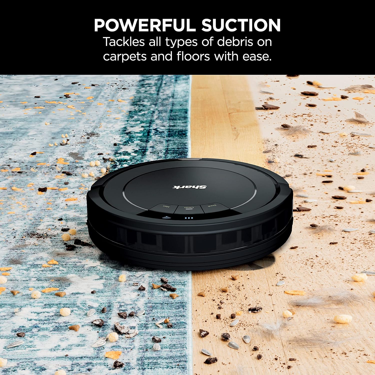 Refurbished Shark RV754CA ION Robot Vacuum Multi Surface Cleaning - Black