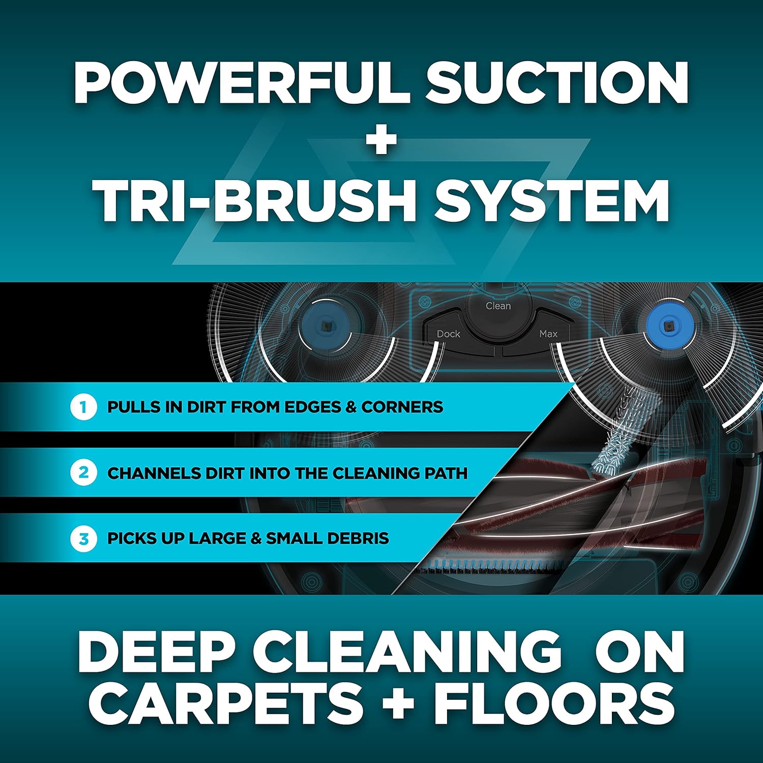 Refurbished Shark RV754CA ION Robot Vacuum Multi Surface Cleaning - Black