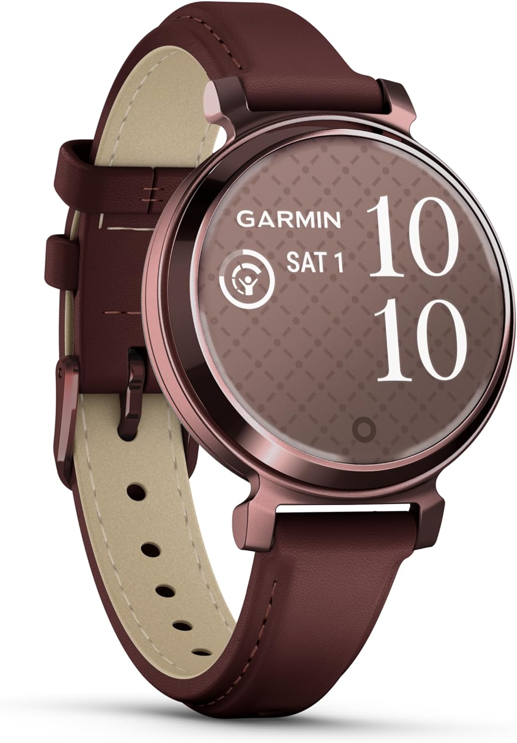 Garmin Lily Smartwatch with Leather Band - Dark Bronze