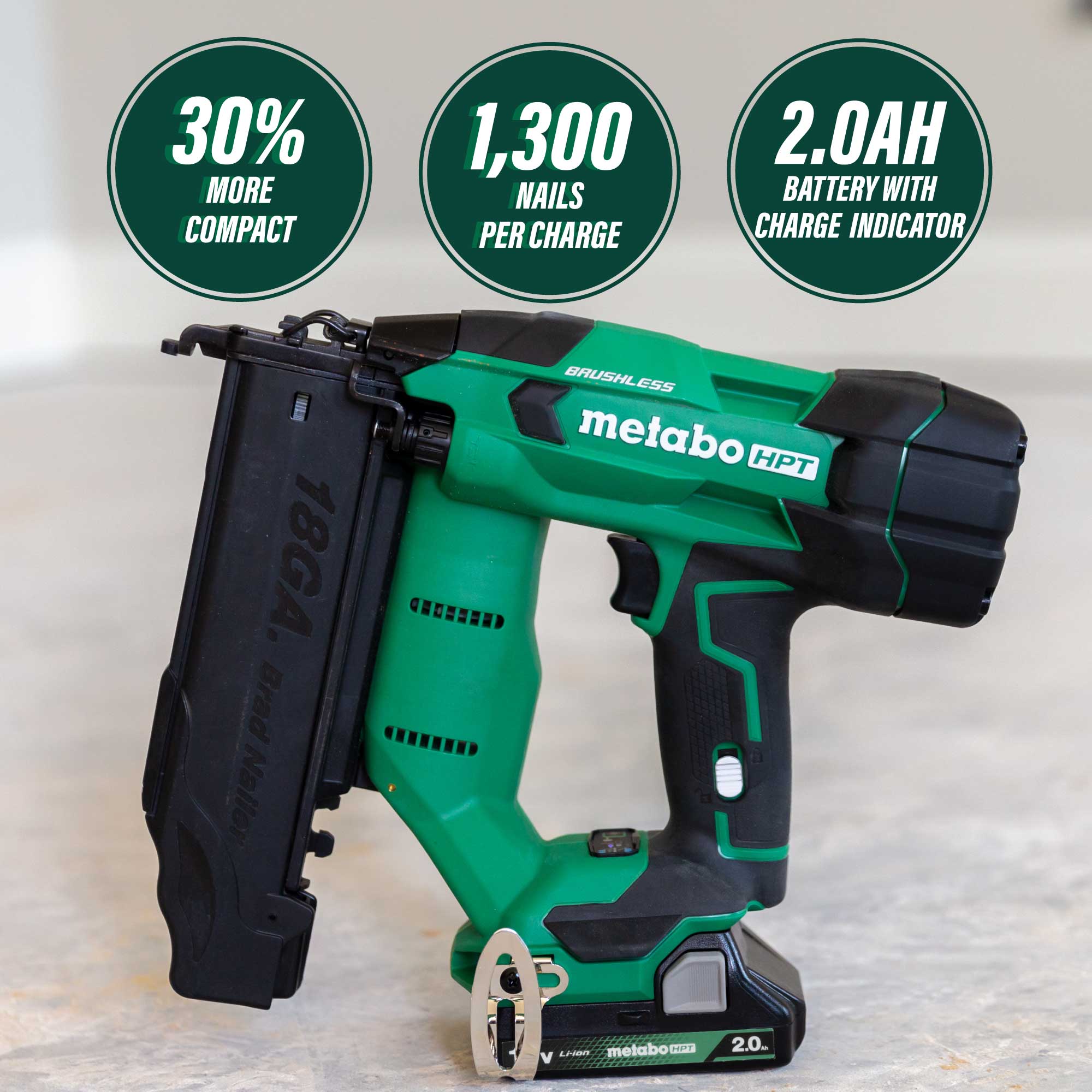 Metabo HPT 18V MultiVolt Cordless Nailer Kit
