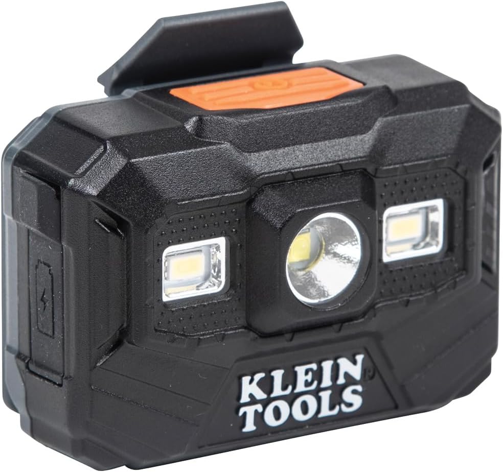 Casque de sécurité Klein Tools de classe C avec bandeau de transpiration rembourré et lampe rechargeable