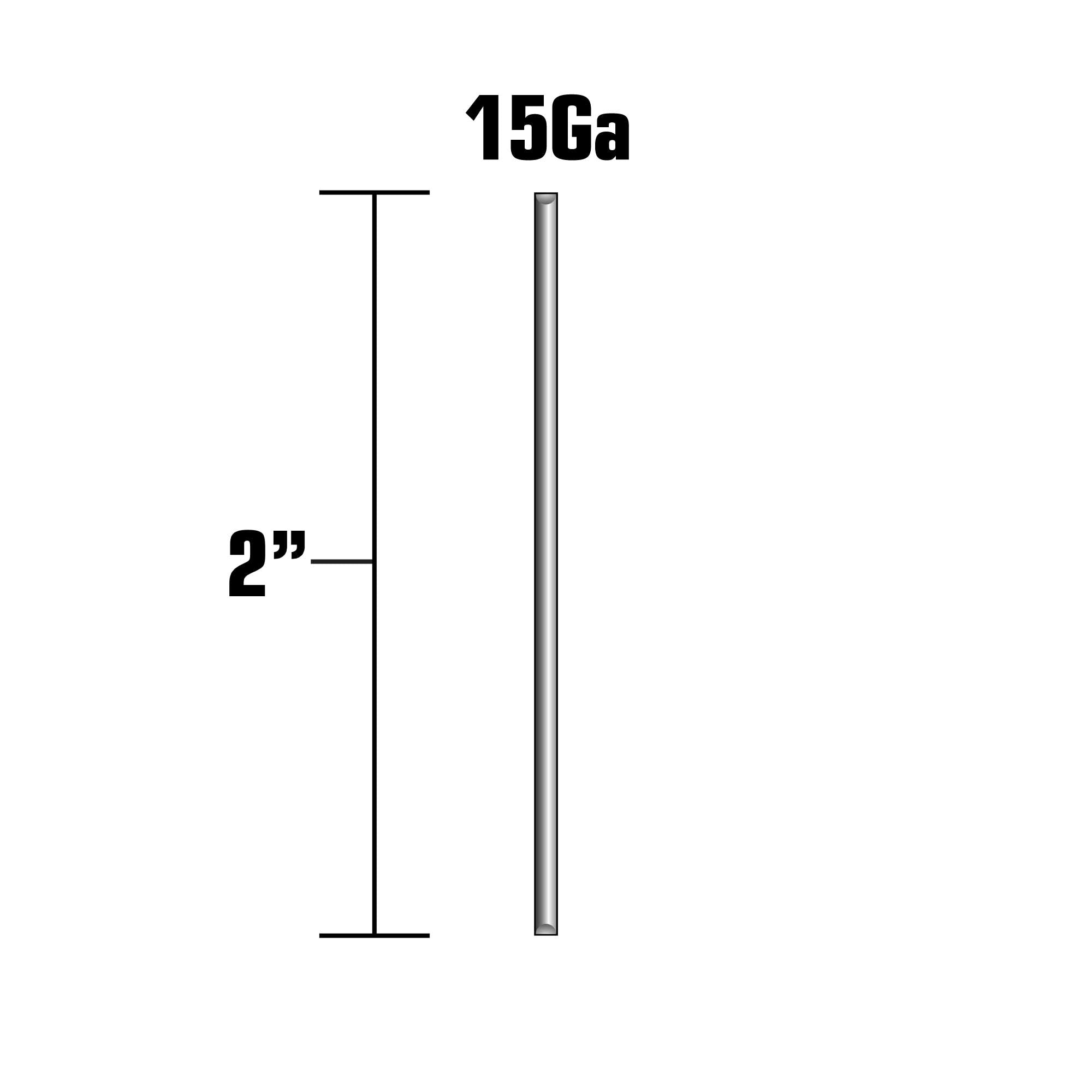 Metabo HPT 2" x 15 Gauge Stainless Steel Finish Nails - 1000 Count