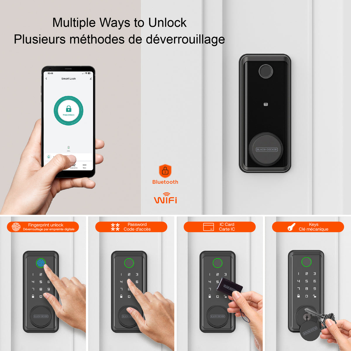 Black & Decker Smart Lock with Gateway - Black
