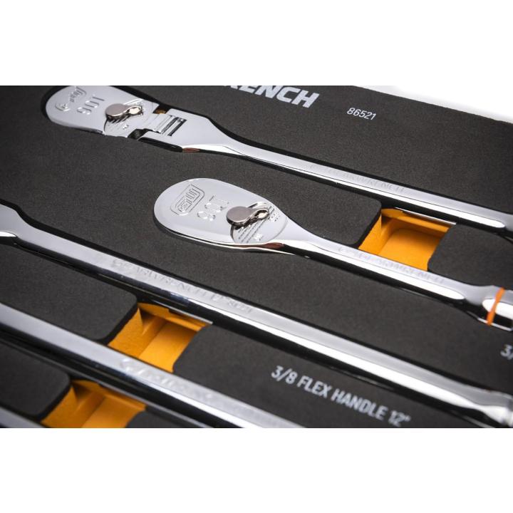 Gearwrench 3/8" 90T Ratchet & Drive Tool Set with Eva Foam Tray - 21 Piece