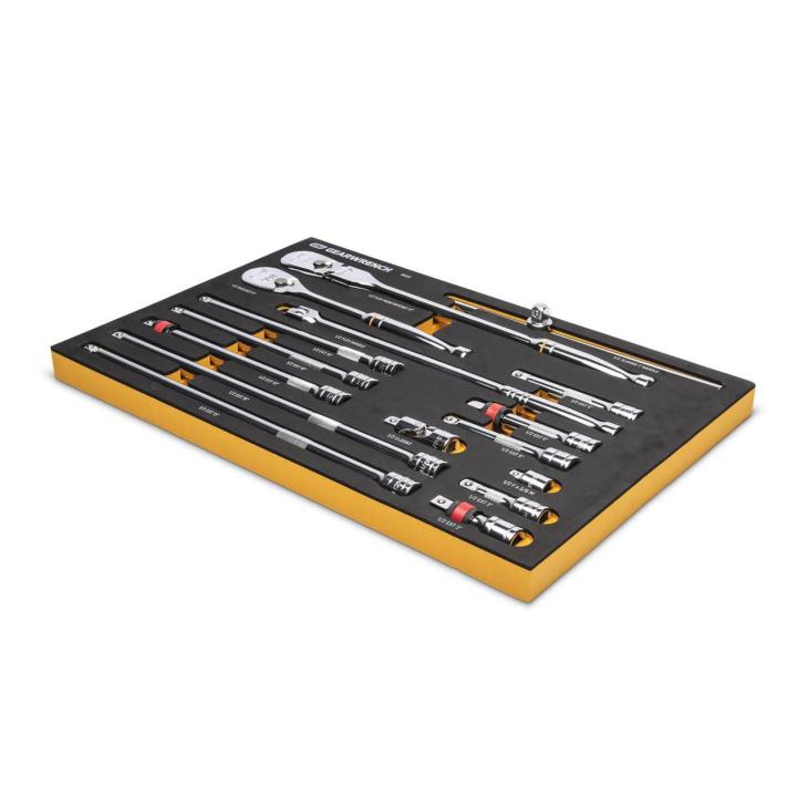 Gearwrench 1/2" 90T Ratchet & Drive Tool Set with Eva Foam Tray - 16 Piece