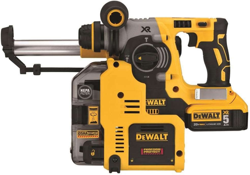 Marteau rotatif Dewalt 20V Max XR avec extracteur de poussière de 1 pouce