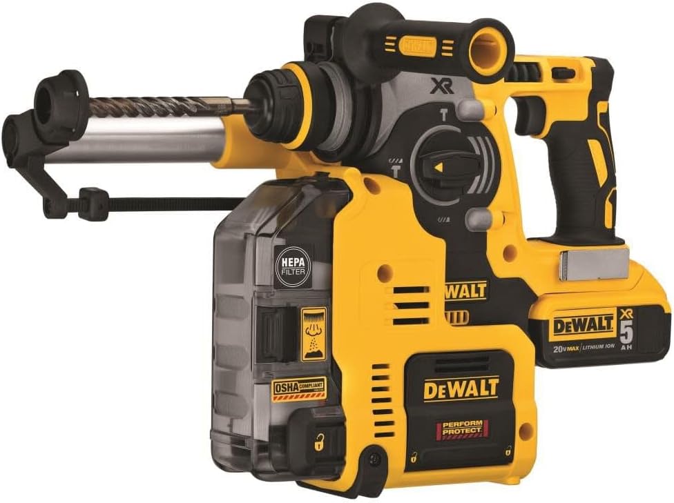 Dewalt 20V Max XR Rotary Hammer with 1" Dust Extractor