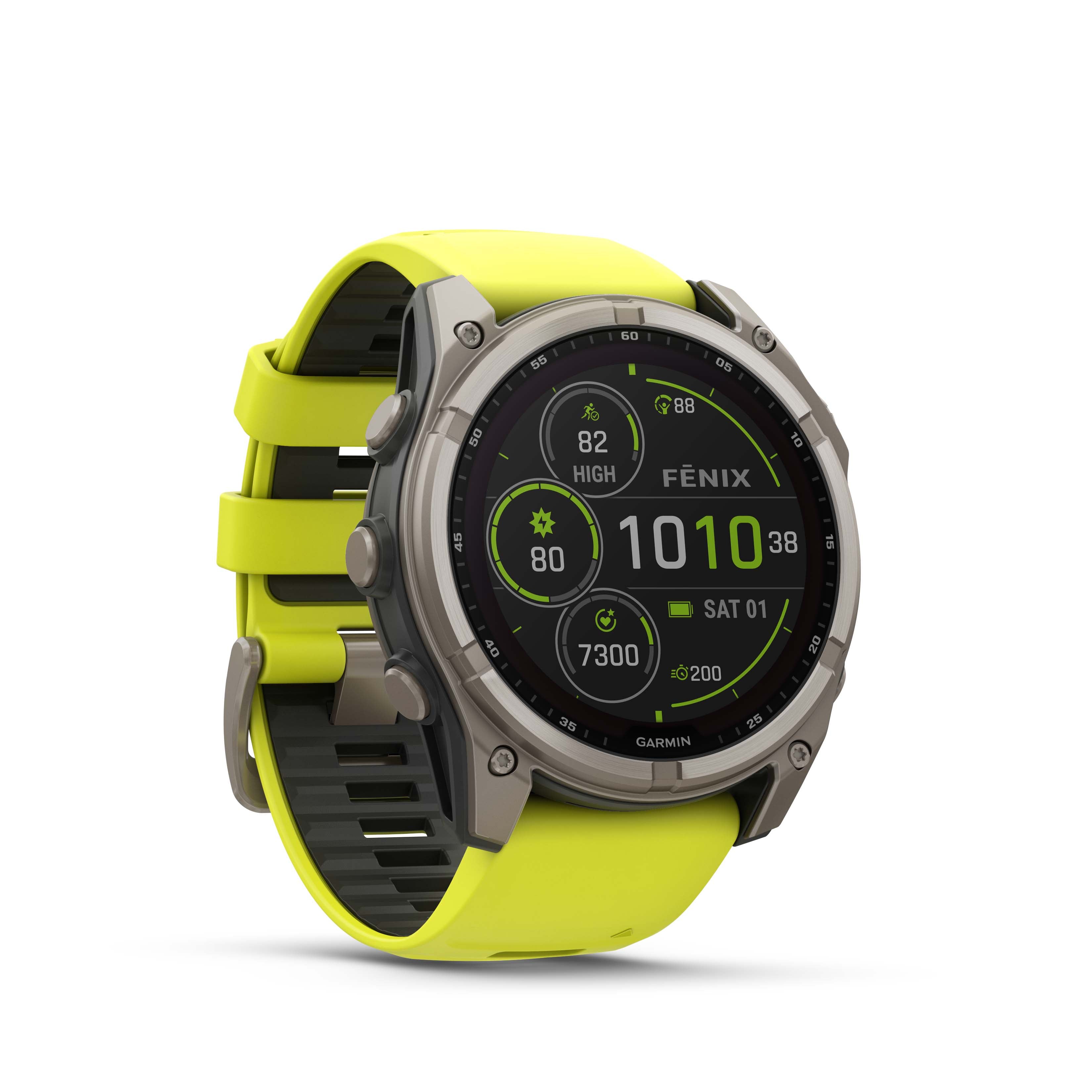 Garmin Fenix 8 51mm Solar Sapphire - Amp Yellow