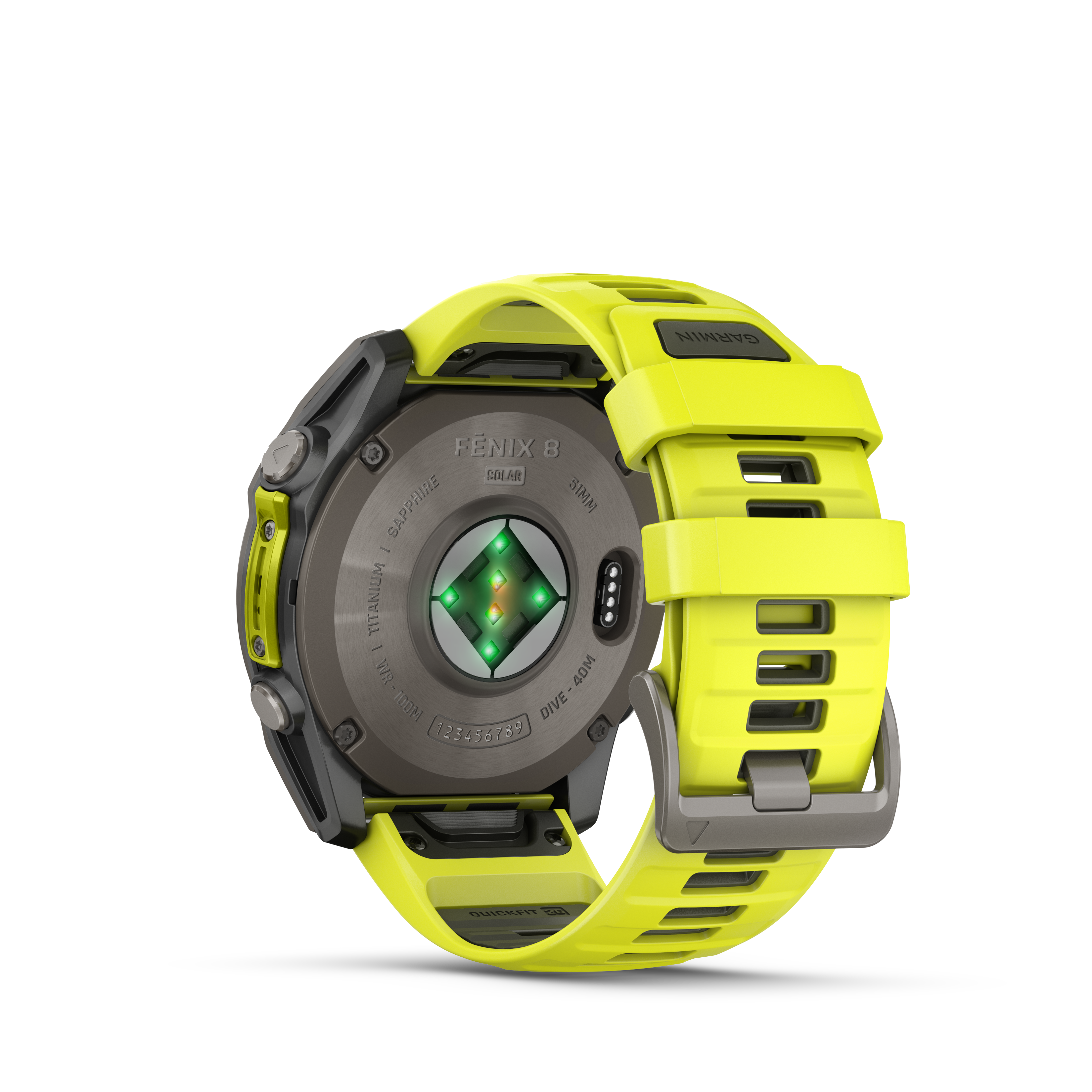 Garmin Fenix 8 51mm Solar Sapphire - Amp Yellow