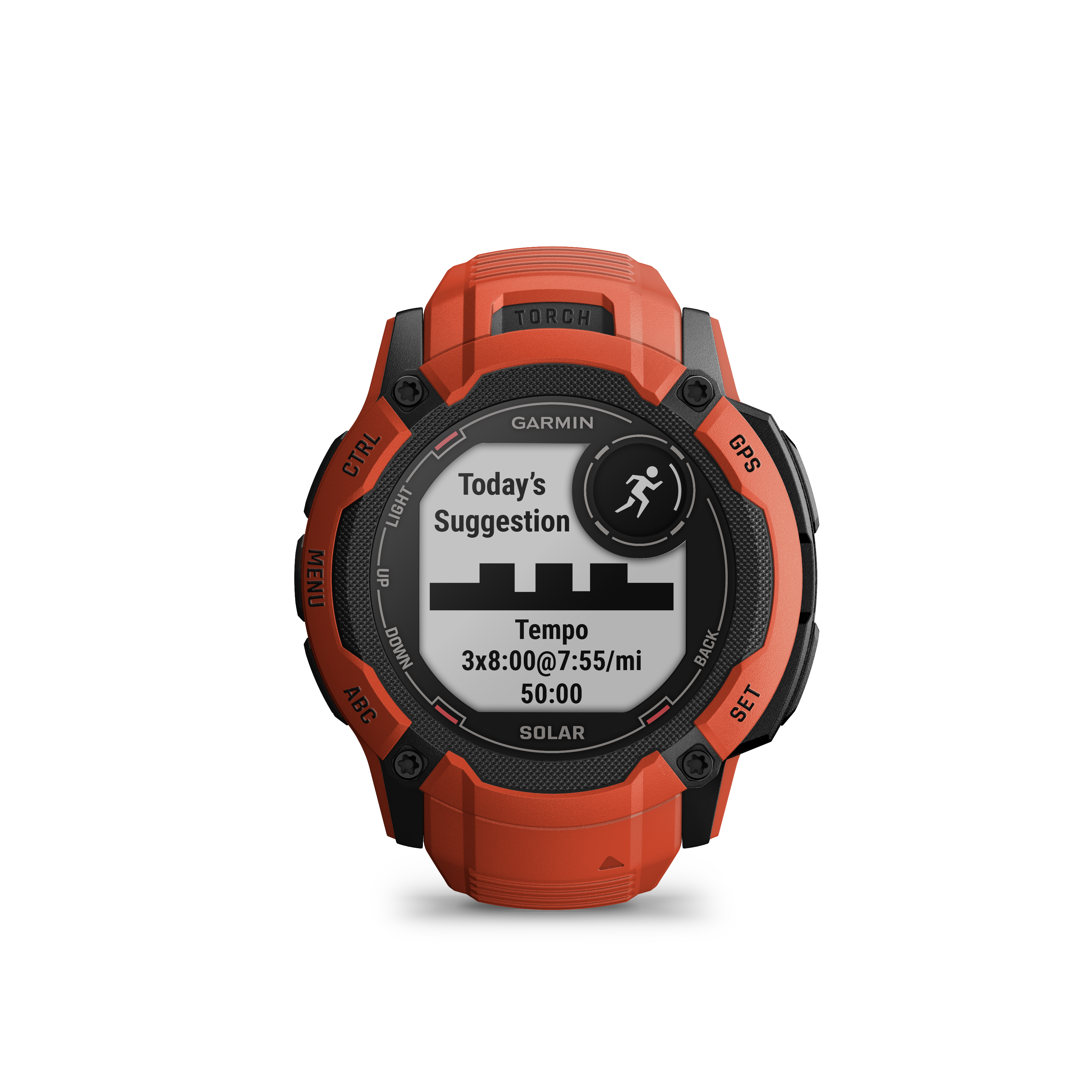 Garmin Instinct 2X Solar GPS Smartwatch - Flame Red