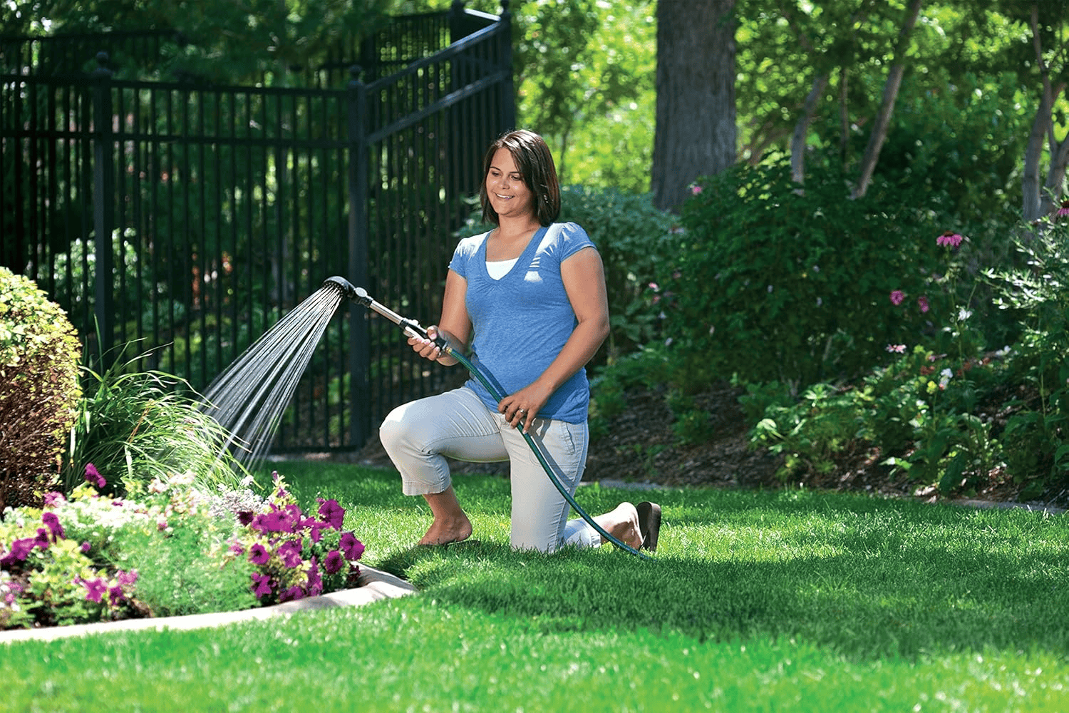 Bâton de douche Orbit 15" à déclenchement frontal et à extrémité de tuyau