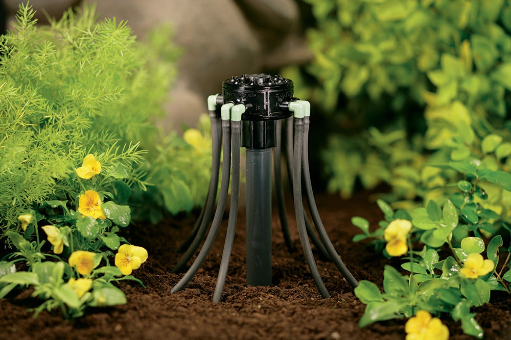 Orbit 1/4" Tube Adjustable Flow 8 Port Drip Irrigation Manifold