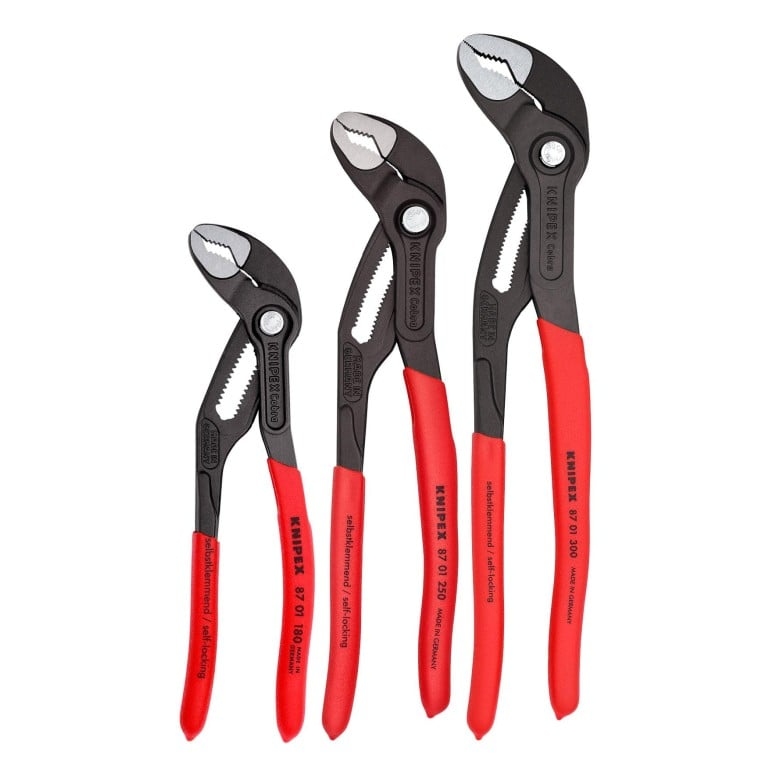 Knipex 3 Piece 7" 10" & 12" Cobra Pliers