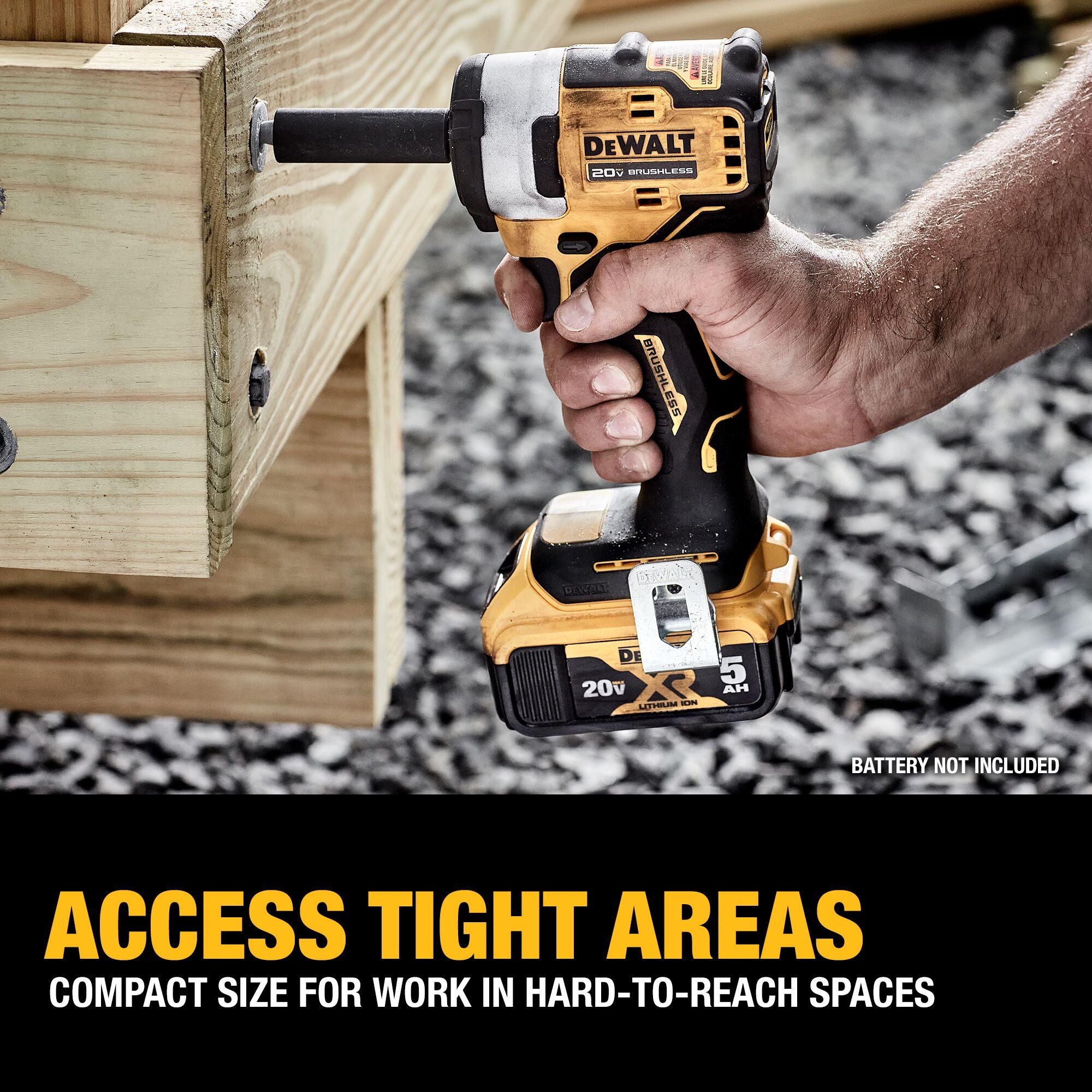 Dewalt 20V Max 3/8" Cordless Impact Wrench with Hog Ring Anvil - Tool Only