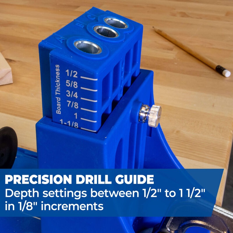 Kreg Pocket Hole Jig for Materials 1/2" to 1 1/2" Thick