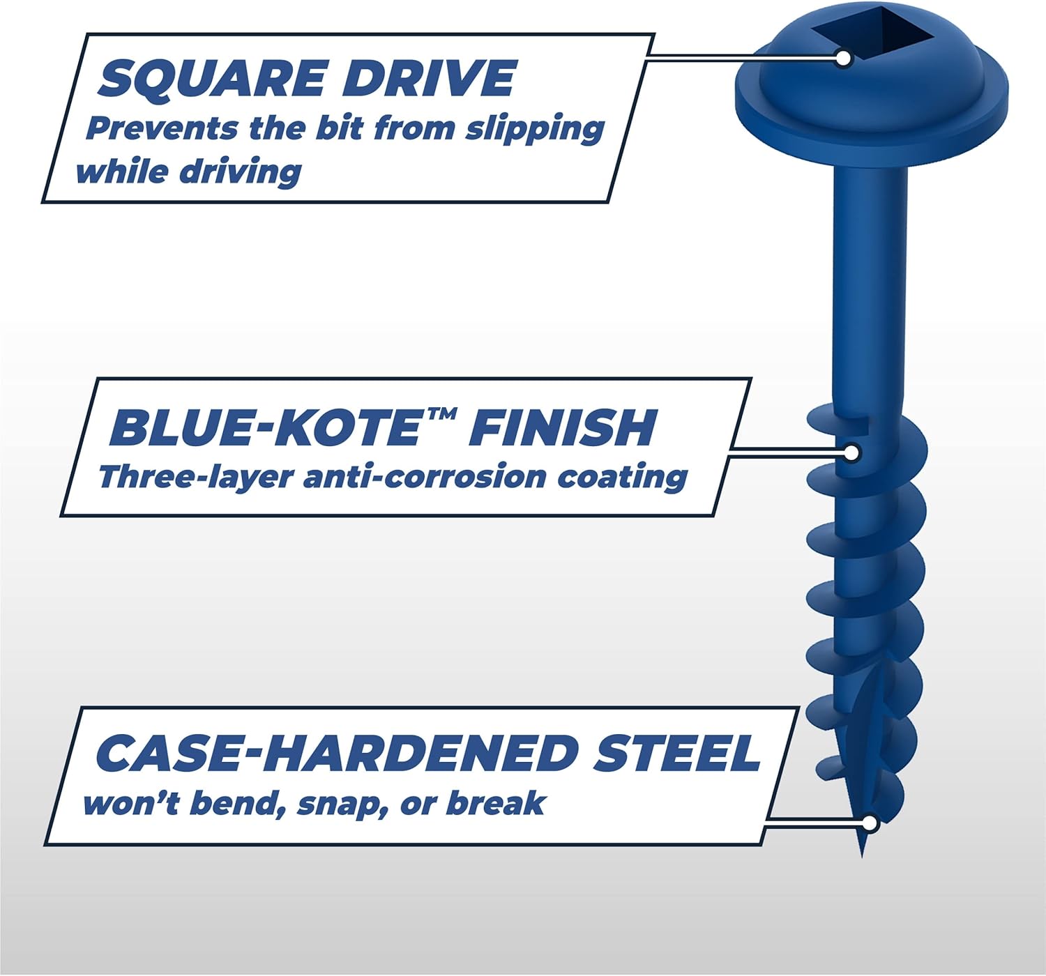 Kreg Blue-Kote™ Pocket-Hole Screws 3.8 cm - 100 Pack