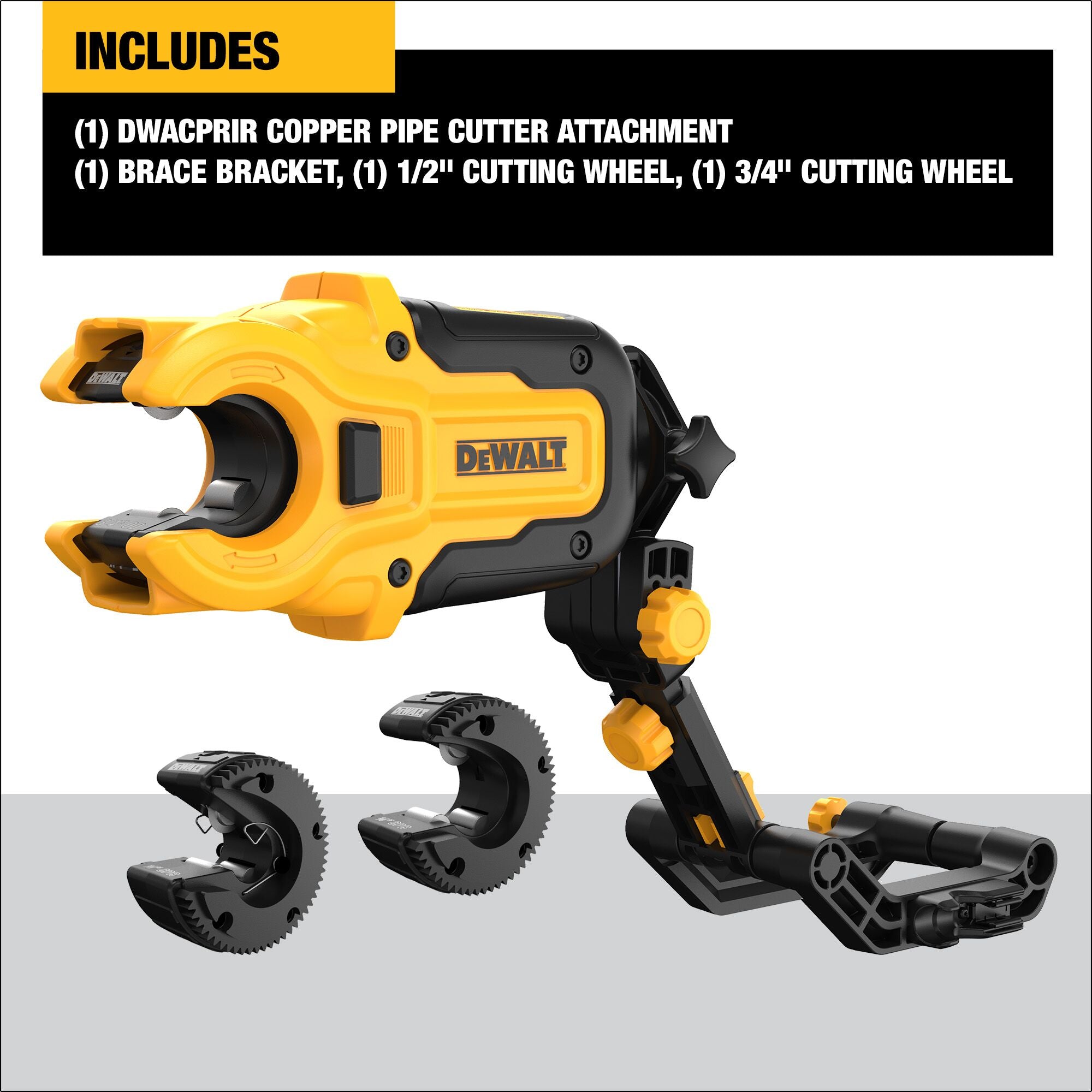 Dewalt Impact Ready Copper Tubing Cutter with Brace Bracket (Coupeur de tubes en cuivre prêt à l'emploi avec support)